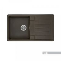 Мойка для кухни Верона 855x500x210 мм, прямоуг. с крылом, кофе 1A710032VR280 — фото 1, Кухонные мойки