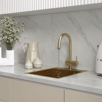 Товар: Кухонная мойка Reflexion Iseo RX2250GD брашированное золото - фото 221 Кухонная мойка Reflexion Iseo RX2250GD брашированное золото — фото 221, Кухонные мойки