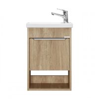 Тумба-умывальник ХОУП 40, 1 дв., подвесная, орех (под раковину МИРАНДА 40) 1A287101HP6C0 — фото 2, Тумбы под раковину