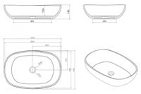 Раковина накладная прозрачная ABBER Kristall AT2805Saphir синяя — фото 5, Раковины накладные