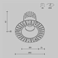 Встраиваемый светильник Technical DL124-10W-4K-TRS-B — фото 4, Точечные светильники