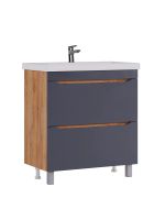 Тумба под раковину VIGO Wave 80 напольная 385 дуб золотой — фото 1, Тумбы под раковину