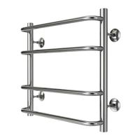 Полотенцесушитель водяной AZARIO FERRARA 500/500 4 секций, нижнее/диагональное подключение, 1/2", хром арт-AZ09155 — фото 1, Водяные полотенцесушители