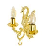 LUXOR Светильник настенный двойной, (малая розетка), золото 26155 — фото 1, Светильники в ванную