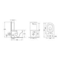Унитаз напольный Grossman (640х360х835) безободковый,белый с тонкой крышкой,микролифт,2 места арт-GR-4458S — фото 7, Напольные унитазы