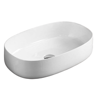 Раковина Artceram Cognac Quadro накладная без отверстий saniglaze цвет белый арт-COL003 01 34 — фото 3, Раковины накладные