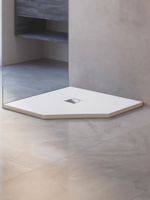 Душевой поддон трапеция RGW ST/T-W 100x100, белый, каменный, арт-16155100-01 — фото 6, Душевые поддоны из искусственного камня