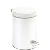 Ведро из нерж. стали белое 12 л. с педалью 09100.12.W, шт — фото 1, Мусорные ведра