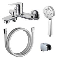 Смеситель для ванны AZARIO AVILLA с ручным душем, керамический картридж, хром арт-AZ-SU23394C — фото 6, Смеситель для ванны