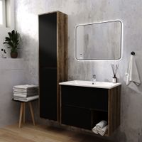 Тумба под раковину VIANT ЛЮКСЕМБУРГ 75 подвесная черный арт-VLUX75ELCH-T2YP — фото 5, Тумбы под раковину