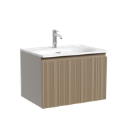 Тумба подвесная SANCOS Code 590х453х400, c одним ящиком оснащенным доводчиками, цвет серо- бежевый , арт. CD60GB — фото 1, Комоды и тумбы для ванной комнаты