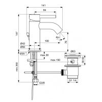 Смеситель Ideal Standard CERALINE для умывальника, картридж 35 мм с функцией HWTC арт-BC203U5 — фото 1, Смесители для раковины