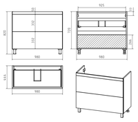 Тумба под раковину арт-П-Атл-01100-0112Я — фото 5, Тумбы под раковину