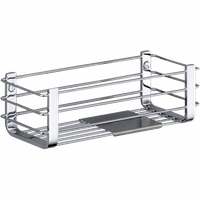 Полочка корзинка COLOMBO DESIGN ANGOLARI B9632 одинарная с металлической полочкой цвет хром — фото 3, Полки