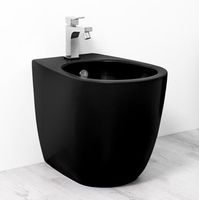 Биде SIMAS VIGNONI Напольное приставное с одним отверстием цвет черный матовый VI04.NM — фото 2, Биде напольные