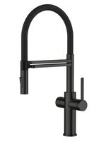 Agger Elegant смеситель для кухни однорычажный с каналом для питьевой воды и гибким изливом, черный матовый арт-A3252544 — фото 1, Смесители для кухни