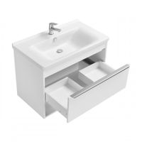 Тумба-умывальник ХОУП 80, 1 ящ., подвесная, белый матовый (под раковину МИРАНДА 80) 1A287301HP2B0 — фото 5, Тумбы под раковину