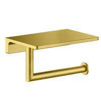 Бумагодержатель Timo Saona 13043/20 золото шлифованное — фото 1, Держатели туалетной бумаги