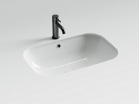 Раковина встраиваемая снизу Ceramicanova Era, c отверстием слива - перелива, 610x405x190мм, белый, арт. арт-CN15007 — фото 2, Раковины встраиваемые снизу