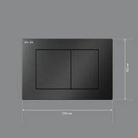 I090238 PrimeFit S, клавиша для инсталляции пластик, черный матовый — фото 3, Кнопки смыва