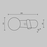 Настенный светильник (бра) Maytoni MOD350WL-01BBS — фото 11, Бра