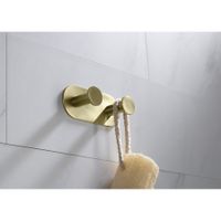 Вешалка-2 крючка Timo Saona 13014/17 золото матовое — фото 2, Крючки для полотенец