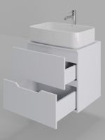 Orange Line Li-60TuwMDF+B07-600W тумба с раковиной подвесная 60 см, белый Li-60TuwMDF+B07-600W — фото 3, Тумбы с раковиной