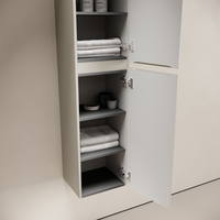 Товар: Шкаф-пенал подвесной SANCOS Code, 350х350х1650 мм, цвет серая платина, арт. PCD35GP - фото 7 Шкаф-пенал подвесной SANCOS Code, 350х350х1650 мм, цвет серая платина, арт. PCD35GP — фото 7, Пеналы для ванной комнаты