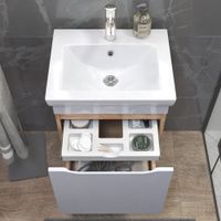 Тумба под раковину VIGO Grani 50 подвесная дуб золотой (028 дуб золотой) — фото 4, Тумбы под раковину