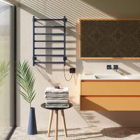 Aringa Порто полотенцесушитель лесенка электрический 80*50, графит AR03033GR — фото 2, Электрические полотенцесушители