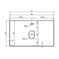 Столешница La Fenice Granite Black Olive Light Lappato Terra 80 см, черная FNC-VS03-TER-80 — фото 2, Консоли