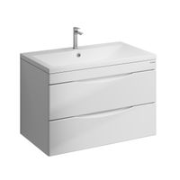 Тумба подвесная "ВИСТА-80 см" с 2-я ящ. белый глянец (ум. Alice-80) арт-108060 — фото 1, Тумбы под раковину