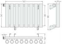 Отопительный радиатор Сунержа Кумир-0 EU50 левый 300х540 8 секций Тёмный титан муар арт-15-0350-3008 — фото 5, Радиаторы отопления