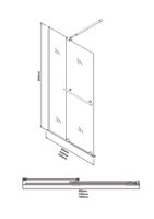 Душевая перегородка Niagara Nova (100х200) черный матовый,раздвижная,стекло прозрачное,1 место арт-NG-671-10BLACK — фото 10, Душевые перегородки