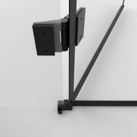 Душевое ограждение Niagara Nova NG-6832-34ВLACK (100х100х195) квадрат,черный матовый,двери распашные,стекло прозрачное,1 место NG-6832-34BLACK — фото 10, Квадратные душевые уголки