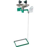 Аварийная раковина настенная для промывки глаз из нерж. стали с рычагом и педалью, шт SC310SS — фото 1, Аксессуары и оборудование для общественных мест