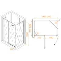 Душевой уголок RGW LE-044 (LE-004+Z-14) 1300x800 06124438-11 — фото 1, Душевые уголки