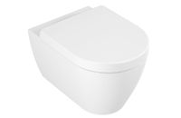 SAPPHIRE Унитаз подвесной безободковый со скрытым креплением с гигиеническим покрытием в комплекте с сиденьем микролифт SP26 + Beta 223BT — фото 1, Подвесные унитазы