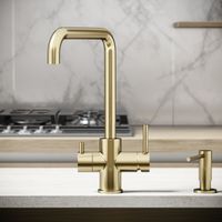 Товар: Смеситель для кухни SANCOS Vela с возможностью подключения фильтра для воды, брашированное золото, арт. арт-SC4013BG - фото 4 Смеситель для кухни SANCOS Vela с возможностью подключения фильтра для воды, брашированное золото, арт. арт-SC4013BG — фото 4, Смесители для кухни