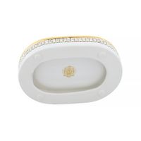 DUBAI Мыльница настольная, керамика белая/swarovski/декор золото/золото арт-26961 — фото 3, Мыльницы