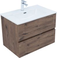 Тумба под раковину Aquanet Алвита New 70 2 ящика, дуб веллингтон табак 00334185 — фото 8, Тумбы под раковину