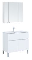 Мебель для ванной Aquanet Алвита new 90 напольная белый матовый 00306183 — фото 1, Комплекты мебели для ванной