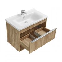 Тумба-умывальник ХОУП 80, 1 ящ., подвесная, орех (под раковину МИРАНДА 80) 1A287301HP6C0 — фото 5, Тумбы под раковину