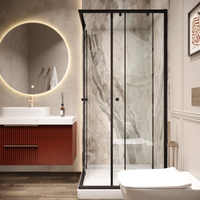 Ограждение VIVA90B N душевое Ceruttispa без поддона (90x90x195) — фото 120, Прямоугольные душевые уголки