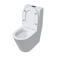 Унитаз напольный Grossman (640х360х835) безободковый,белый с тонкой крышкой,микролифт,2 места арт-GR-4458S — фото 2, Напольные унитазы