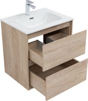 Товар: Тумба с раковиной Aquanet Милан 60 цв. дуб светлый 00340167 - фото 6 Тумба с раковиной Aquanet Милан 60 цв. дуб светлый 00340167 — фото 6, Тумбы с раковиной