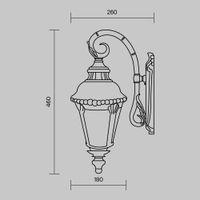 Настенный светильник (бра) Outdoor O029WL-01BZ — фото 8, Уличное освещение