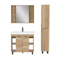 Легран 90 Тумба напольная Дуб галифакс (БЕЗ УМЫВАЛЬНИКА Адриана 90) арт-109031 — фото 5, Тумбы под раковину