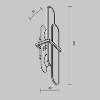 Товар: Настенный светильник (бра) Maytoni MOD099WL-02G2 - фото 6 Настенный светильник (бра) Maytoni MOD099WL-02G2 — фото 6, Бра
