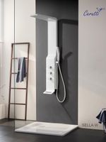 Панель SELLA W душевая из нержавеющей стали Cerutti SPA CT8988, цвет белый — фото 1, Душевые панели